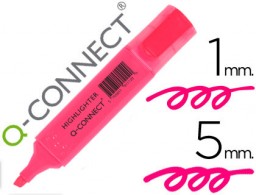 Marcador fluorescente Q-Connect tinta rosa